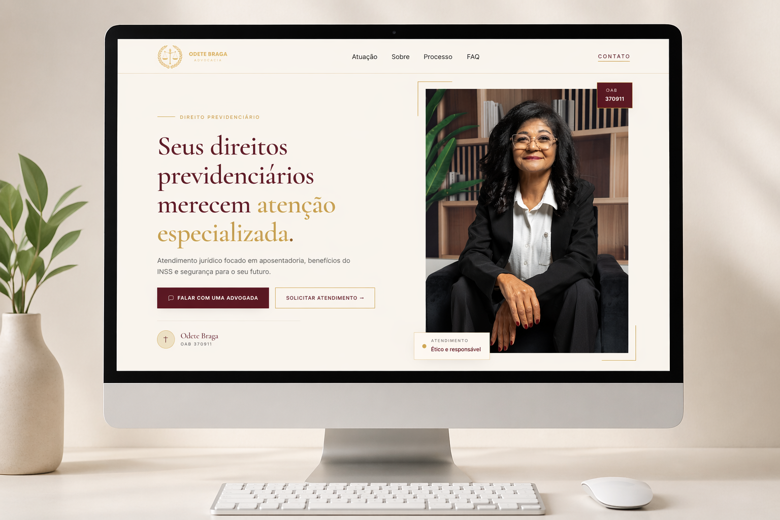 Website institucional para advocacia